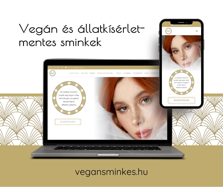 lauart.hu vegán sminkes weboldal vegán sminkes weboldal készítés